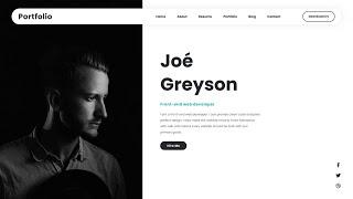 How To Create A Personal Portfolio Website Using Only HTML and CSS | Portfolio Website