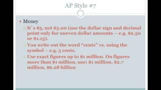 12 Rules of AP Style