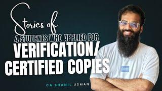 Verification/ certified copies. Factors to keep in mind. CA Shanil Usman