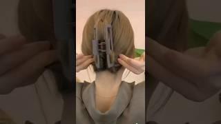 تسريحة شعر كورية  بالملقط الشعر