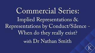 Commercial Series: Implied Representations and Representations by Conduct or Silence