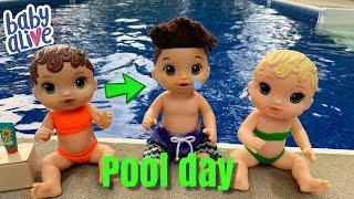 Baby Alive Abby swimming at the pool baby alive videos