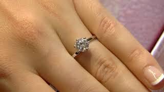 SR1020 1.00 Carat Six Claw Twist Solitaire Diamond Engagement Ring