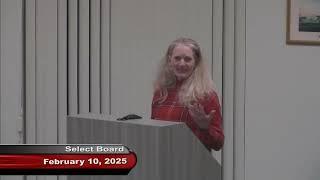 Select Board Meeting February 10, 2025