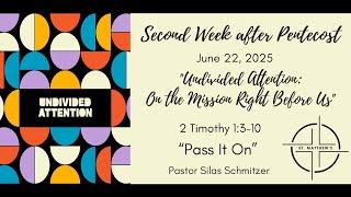 Sunday Worship: "Pass it On"