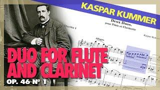 Kaspar KUMMER - Duo for FLUTE and clarinet [Op 46 N. 1] - (Sheet Music Scrolling)