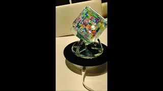 Glass cube art glass