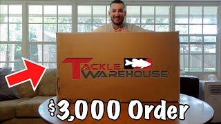 HUGE TACKLE WAREHOUSE UNBOXING!! OVER $3,000 OF TACKLE!!