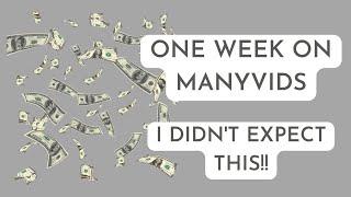 my first week on manyvids | this is how much I made