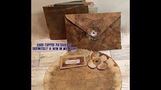 USED COFFEE FILTERS IN A JUNK JOURNAL????  AWESOME,,,,OR EPIC FAIL??