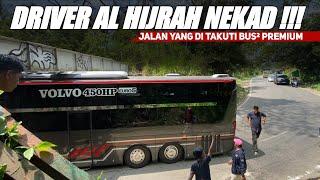 Driver bus AL hijrah nekat⁉️ melewati jalur yang di ragukan bus bus premium.