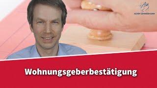 Wohnungsgeberbestätigung - was steht dahinter? | Rechtsanwalt Dr. Achim Zimmermann