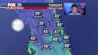 Central Florida cooldown continues: 30s, 40s expected overnight