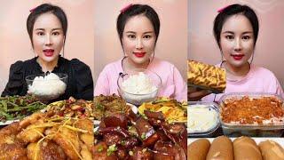 ASMR CHINESE FOOD MUKBANG EATING SHOW | 송주불냉면 불닭쌈 먹방 | 삼겹살 먹방 | 돼지고기 당면 | 디저트 먹방 | 인기있는음식 먹방