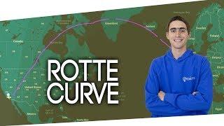 Perché le rotte aeree sono curve?