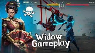 Omg She's Demon ! Widow 1st Gameplay *New Epic Hero Widow* Quick Review || Shadow Fight 4 Arena