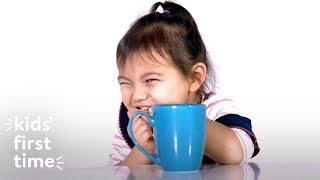 Kids' First Time Drinking Coffee | Kid's First Time | HiHo Kids