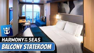 Harmony of the Seas | Ocean View Stateroom with Balcony Tour & Review 4K | Royal Caribbean Cruise