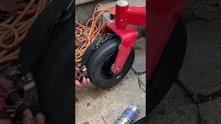 How to fix your lawn mower tire if it comes off the rim. #lawncarehowto #howto #changeyourtirediy