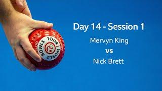 Just. 2020 World Indoor Bowls Championships: Day 14 Session 1 - Mervyn King vs NICK BRETT