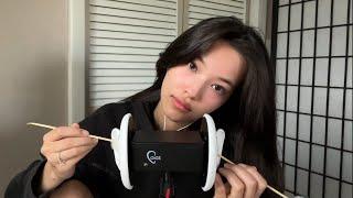 Intense Ear Attenion ASMR  Rain Sounds ️ Whispering  Tapping Ear Massage 