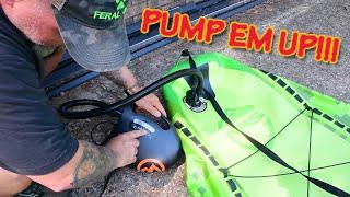 OutdoorMaster Shark Pump on the Inflatable