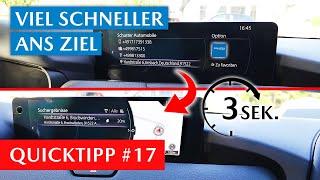 Unter 3 Sek. Adresse im Navigationssystem eingeben + Kontakte blitzschnell anlegen | Quicktipp #17