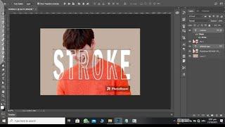 How to Stroke text on an image