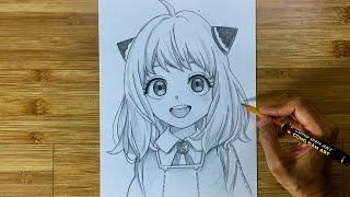 Draw Anya SPY x FAMILY | Drawing Simple Anime #471 | Cong Dan Art