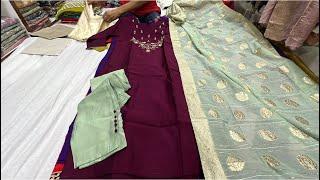 Chickpet Bangalore wholesale kurti sets||Single saree courier available