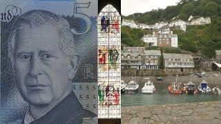 Neues Geld mit Charles III. & Piedfort Britannia - Urlaub in Devon und Cornwall 2024