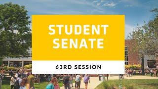 63rd Student Senate (May 6, 2020)