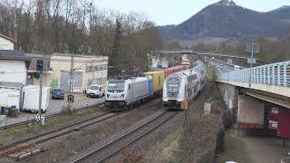 Eisenbahnverkehr in Bad Honnef Mit Br 189 185 101 193 186 482 146 187 152 1116 266 1440 425 401 411