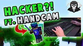 FIGHTING A HACKER w/ HANDCAM! ( Hypixel Skywars )