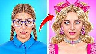 Extreme Verwandlung vom Nerd zum Beliebten Mädchen | Barbie vs Bratz Multi DO Challenge