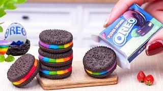 Satisfying Miniature OREO Cake Decorating, Mini Rainbow Oreo Chocolate Cake Recipe, Mini Sweet Cake