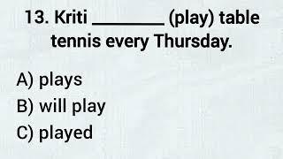 Tenses Quiz | Simple Present | Simple Past | Simple Future Tense Quiz | English Grammar Quiz