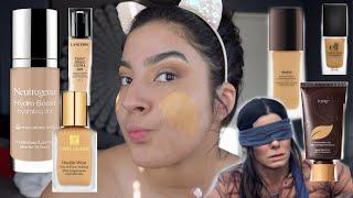 BLIND GUESSING MY FOUNDATIONS  (Challenge by Jackie Aina)| Dani Monarrez