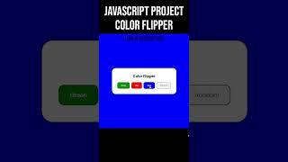 JavaScript Project Color Flipper Tutorial #html #css #javascript #webdevelopment #coding #web #code