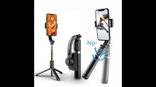 Single axis hand held selfie gimbal stabilizer tripod, built in anti-shake for smartphones