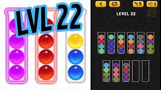  BALL SORT PUZZLE  LEVEL 22  Gameplay Walkthrough