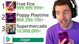 Joguei os 10 JOGOS mais BAIXADOS da Play Store