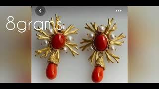 Pearl and coral Earring. Best Design