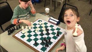 #1 6 Year Old Girl In USCF Blitz Just Took 7 Year Old Boy's Queen!!! Dada vs. Golan