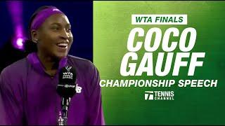 Coco Gauff's WTA Finals Champion Speech | 2024 WTA Finals Championship