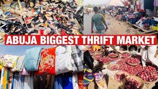 BIGGEST THRIFT MARKET IN ABUJA| MARKET VLOG| GET CHEAP ITEMS.