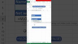 Vlookup from another sheet in excel. #excel #microsoft #tutorial