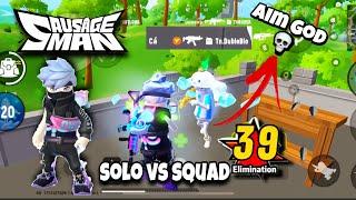 39 KILL !! SET GHOST SOLO VS SQUAD SAUSAGE MAN ( EkimirzYtube )