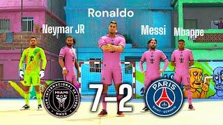 FC24- INTER MIAMI VS PARIS SG VOLTA FOOTBALL | MESSI AND RONALDO PLAYING TOGETHER