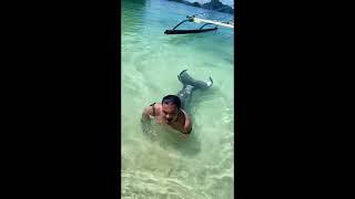 Merman in El Nido Philippines #merman #pinoysireno #elnido